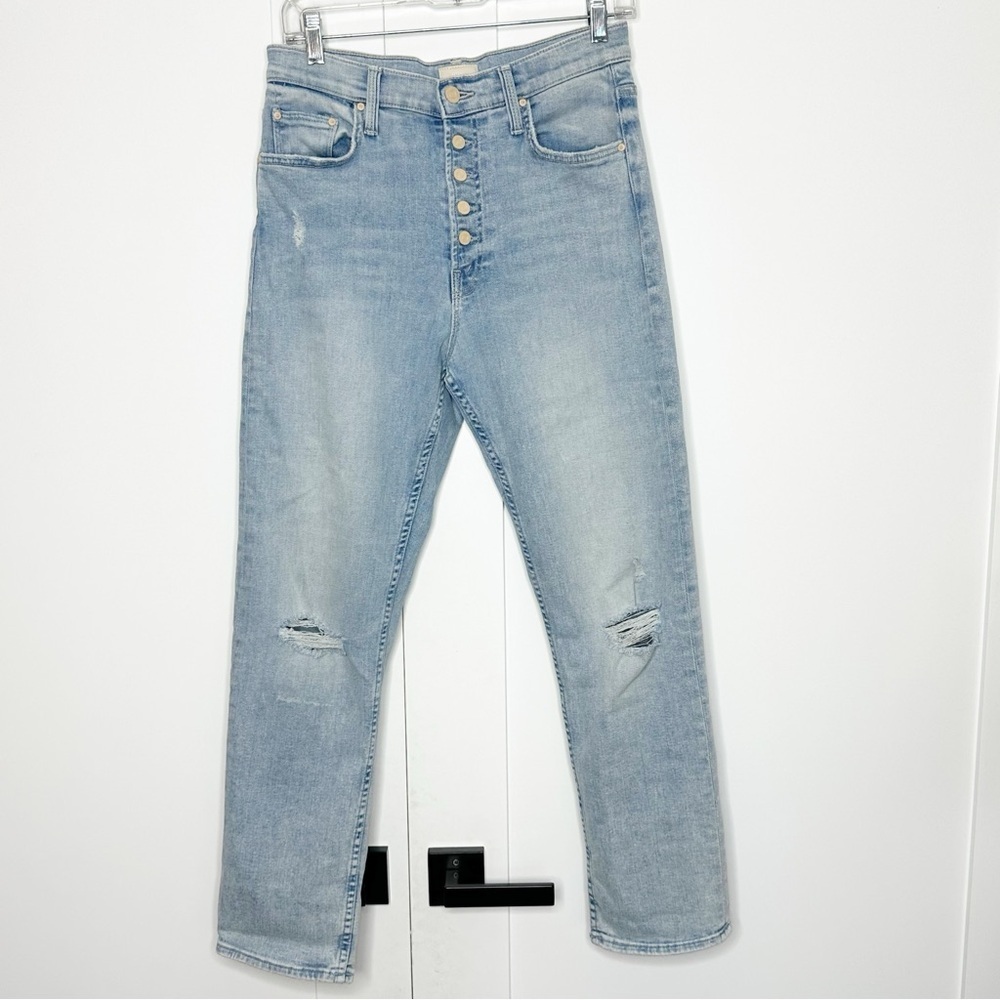 MOTHER The Pixie Tomcat Ankle Jeans In Nature Of The Game 30 10 distressed high - Picture 7 of 16